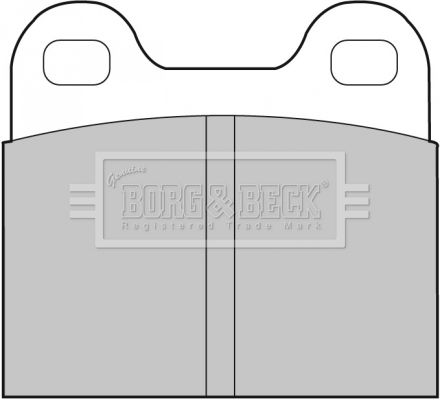 BORG & BECK Комплект тормозных колодок, дисковый тормоз BBP1260
